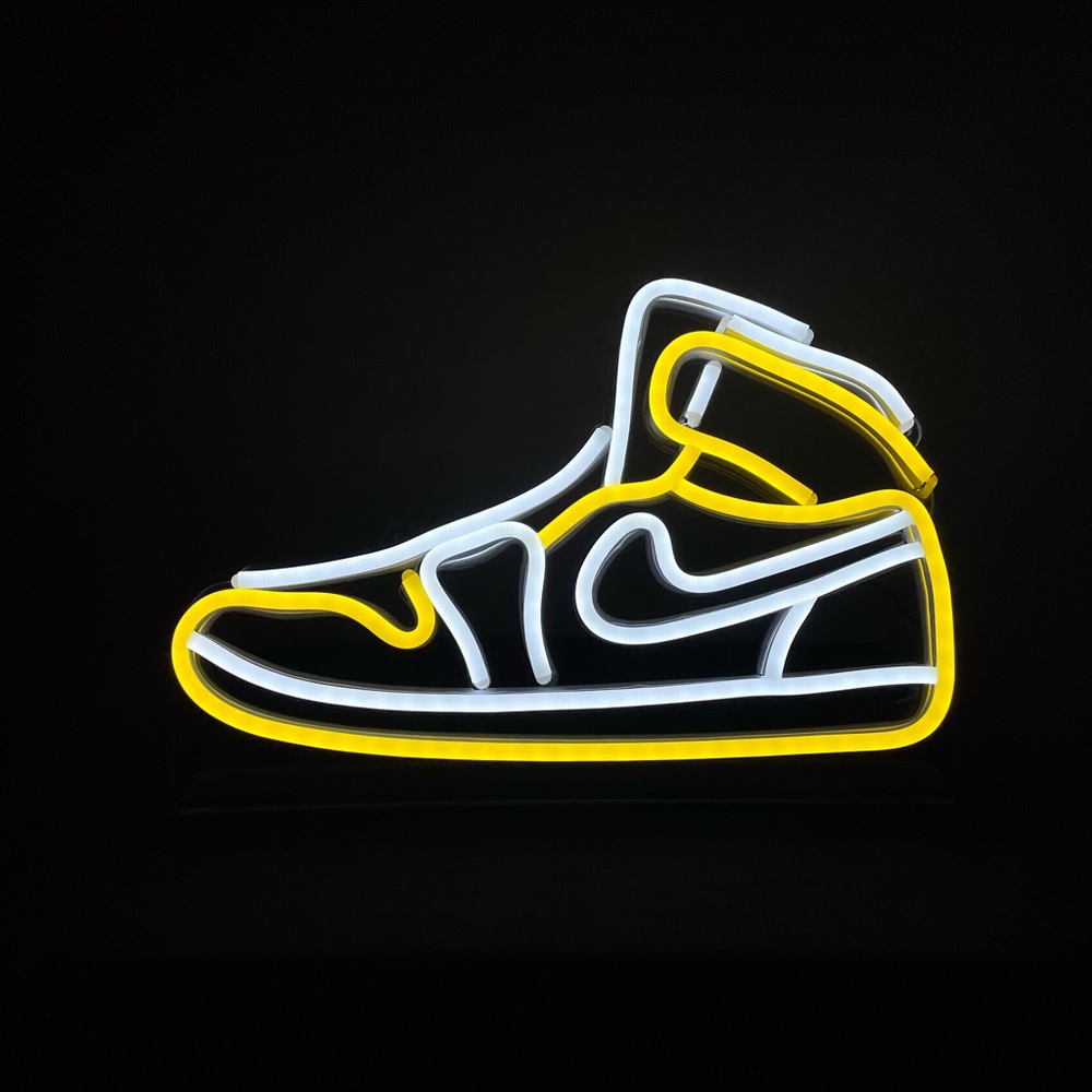 Sneakers neon sign - decor light.